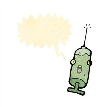 卡通注射器插畫