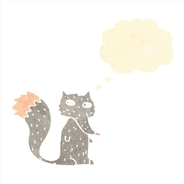 卡通動物狼插畫