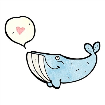 卡通動(dòng)物鯨魚插畫