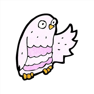 卡通動(dòng)物貓頭鷹插畫