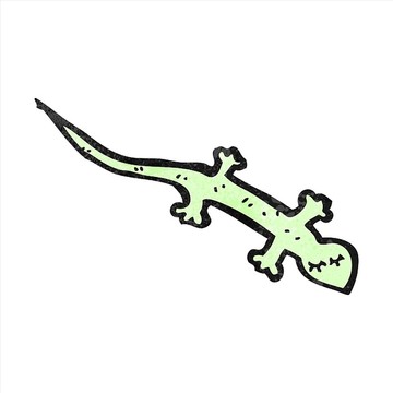 卡通動物蜥蜴插畫