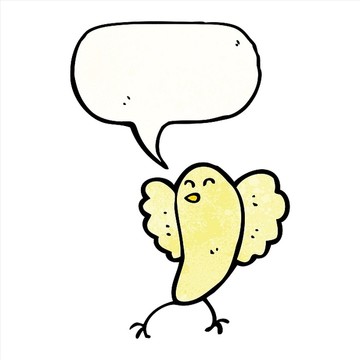 卡通動物小鳥插畫