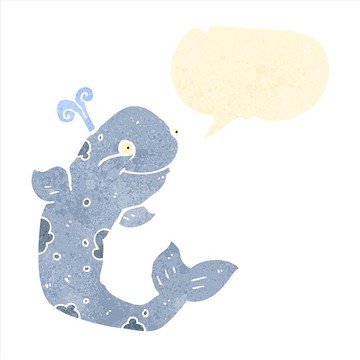 卡通鯨魚插畫