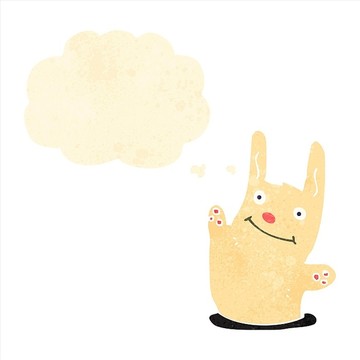 卡通動(dòng)物兔子插畫