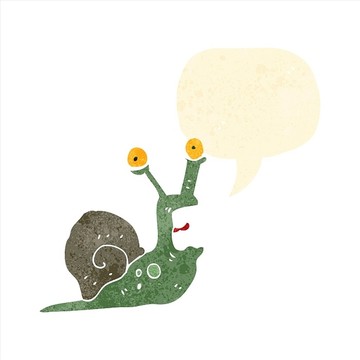 卡通動物蝸牛插畫