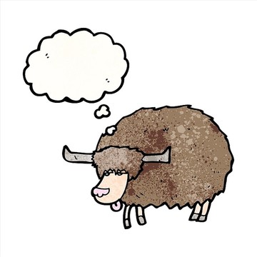卡通動物羊插畫