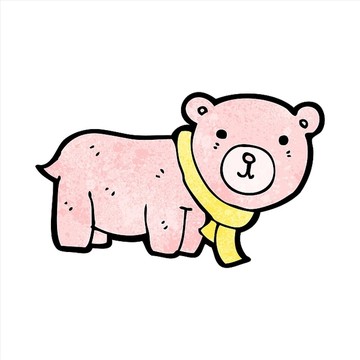 卡通動(dòng)物泰迪熊插畫