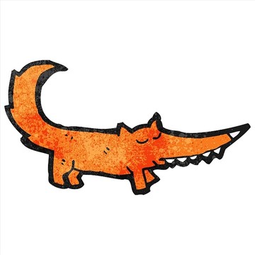 卡通動(dòng)物狐貍插畫(huà)