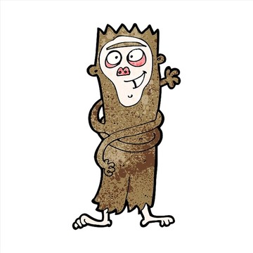 卡通動(dòng)物猴子插畫