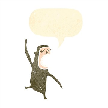 卡通動物小猴子插畫