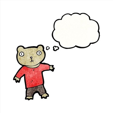 卡通动物泰迪熊插画