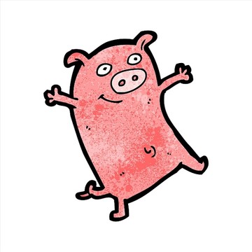 卡通动物猪插画