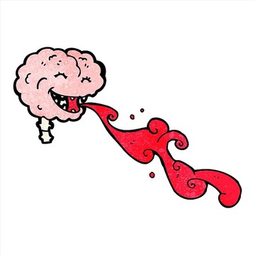 卡通大腦插畫