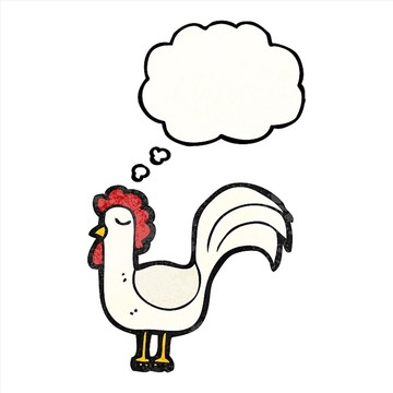 卡通动物鸡插画