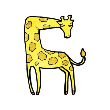 卡通動(dòng)物長頸鹿插畫