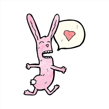 卡通動(dòng)物兔子插畫