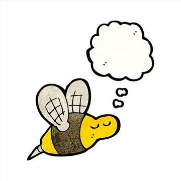 卡通动物小蜜蜂插画