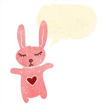 卡通動物兔子插畫