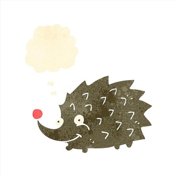 卡通動物刺猬插畫