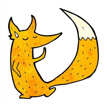 卡通動(dòng)物狐貍插畫