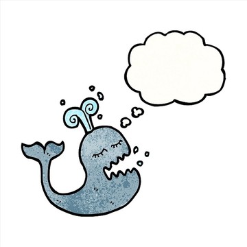 卡通动物鲸鱼插画