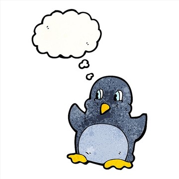 卡通動物企鵝插畫