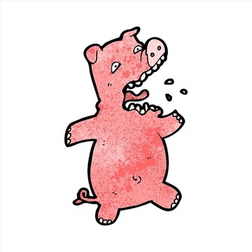 卡通豬插畫