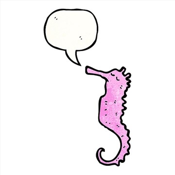 卡通動(dòng)物海馬插畫