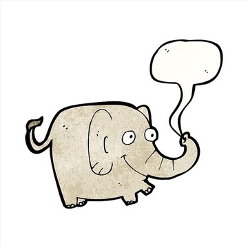 卡通动物大象插画