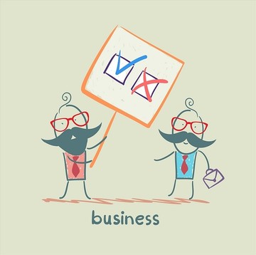 老板展示了一個(gè)選擇業(yè)務(wù)的海報(bào)