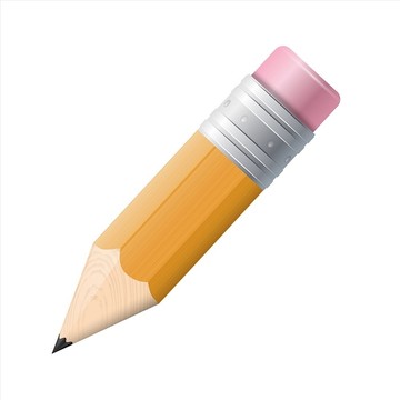 白色背景铅笔