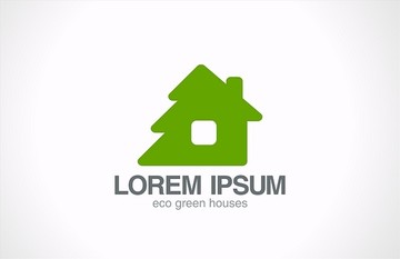 绿色木生态住宅logo模板