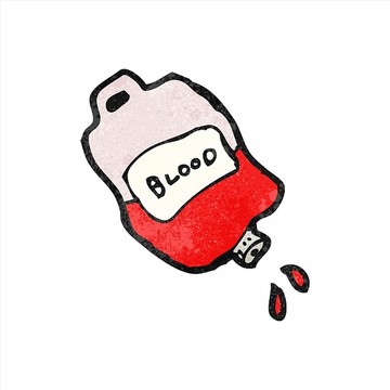 卡通插畫輸血袋