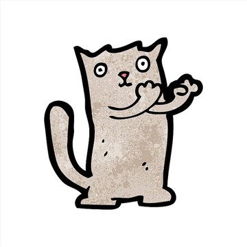 卡通動(dòng)物貓咪插畫(huà)