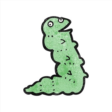卡通動物毛毛蟲插畫