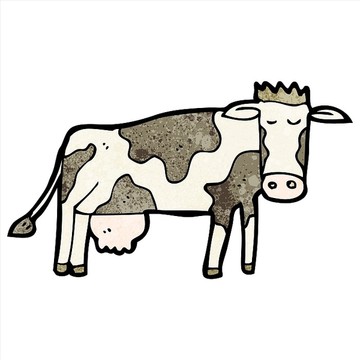 卡通牛插畫