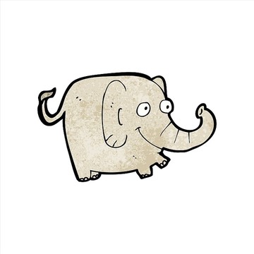 卡通大象插畫
