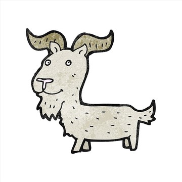 卡通山羊插畫