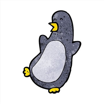 卡通动物企鹅插画