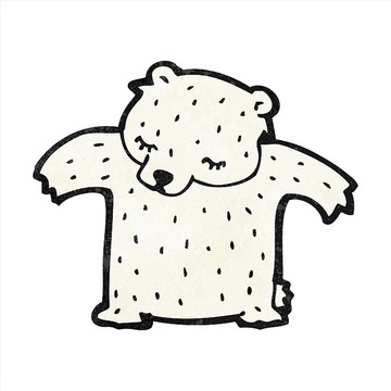 卡通北极熊插画