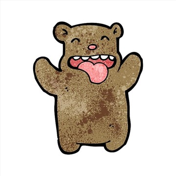 卡通動物熊插畫