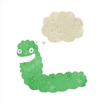 卡通毛毛蟲插畫