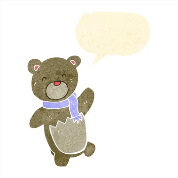 卡通玩具熊插画