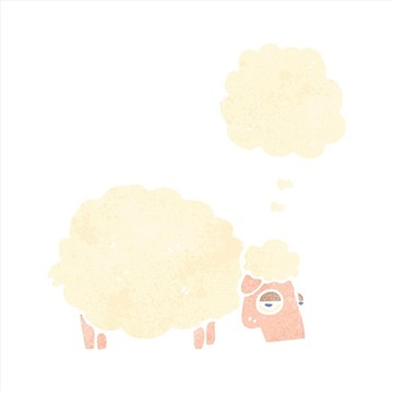 卡通羊插畫