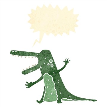 卡通鳄鱼插画
