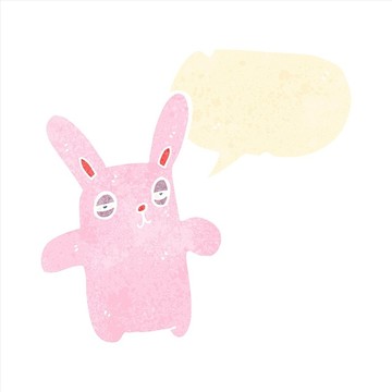 卡通動(dòng)物兔子插畫