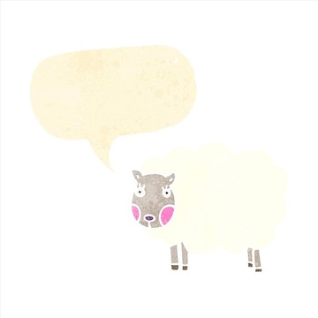 卡通母羊插画