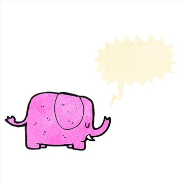卡通大象插畫