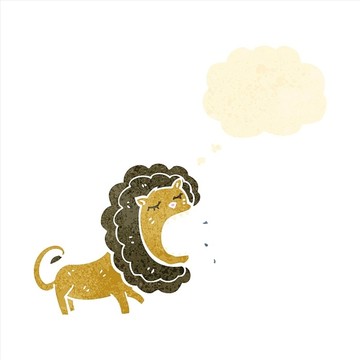 卡通獅子插畫