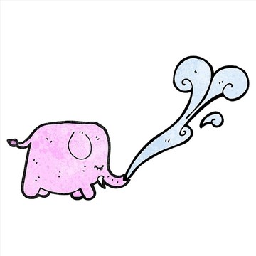 卡通動物大象插畫
